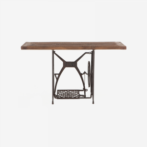 Reclaimed Teak Wood Sewing Machine Console
